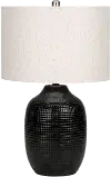 26 Inch Black Ceramic Table Lamp