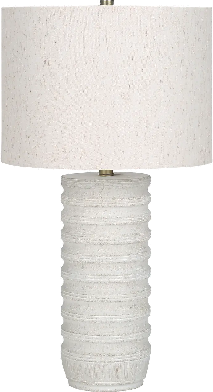 28 Inch Cream Resin Transitional Table Lamp-1