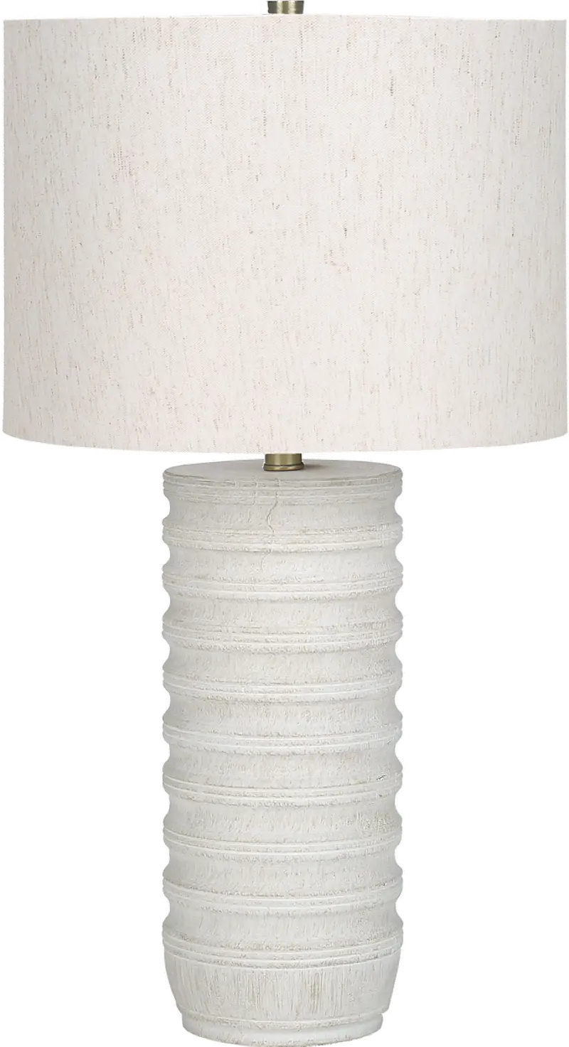28 Inch Cream Resin Transitional Table Lamp