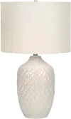 25 Inch Cream Ceramic Table Lamp