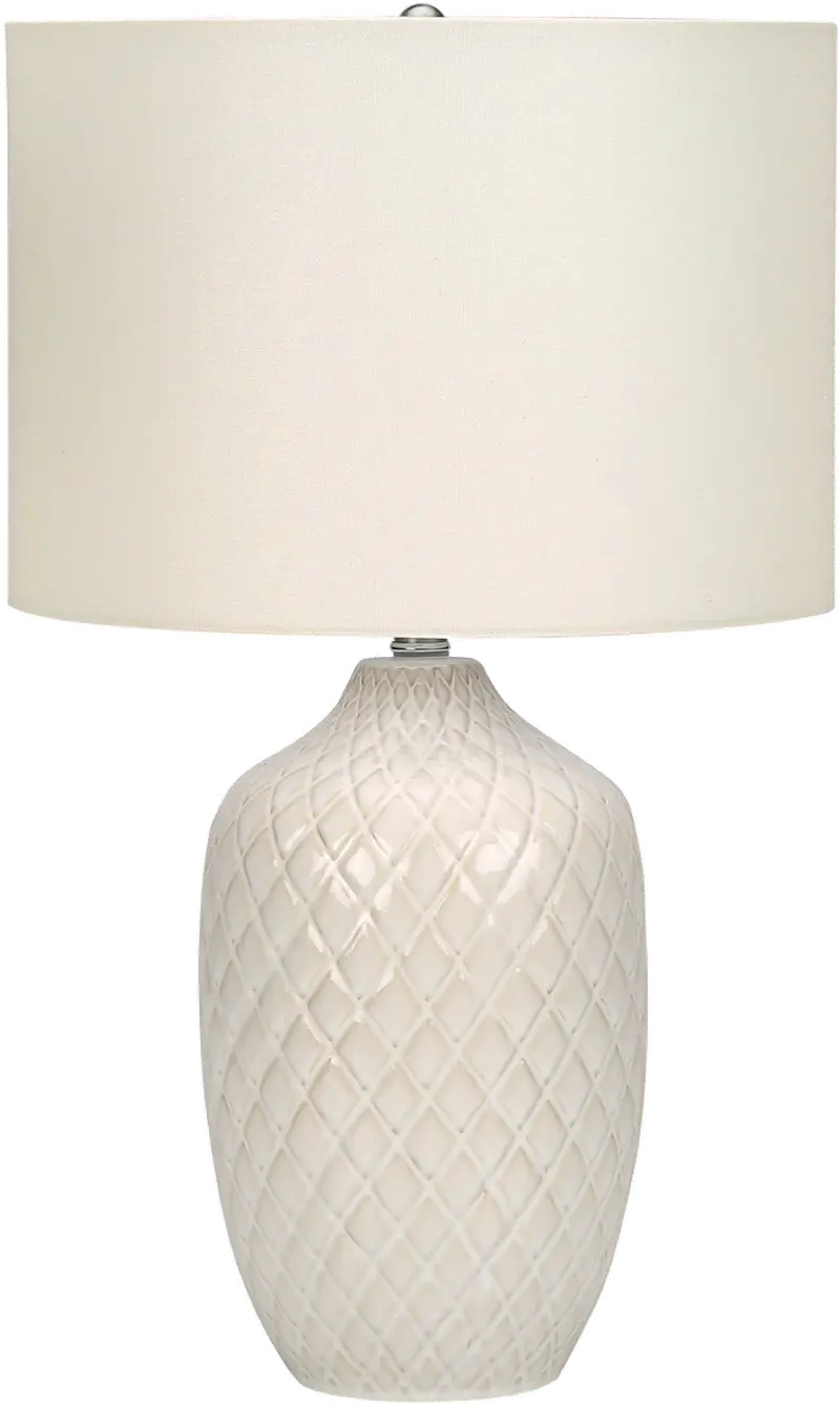 25 Inch Cream Ceramic Table Lamp