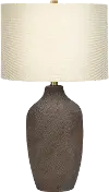 27 Inch Gray Ceramic Table Lamp