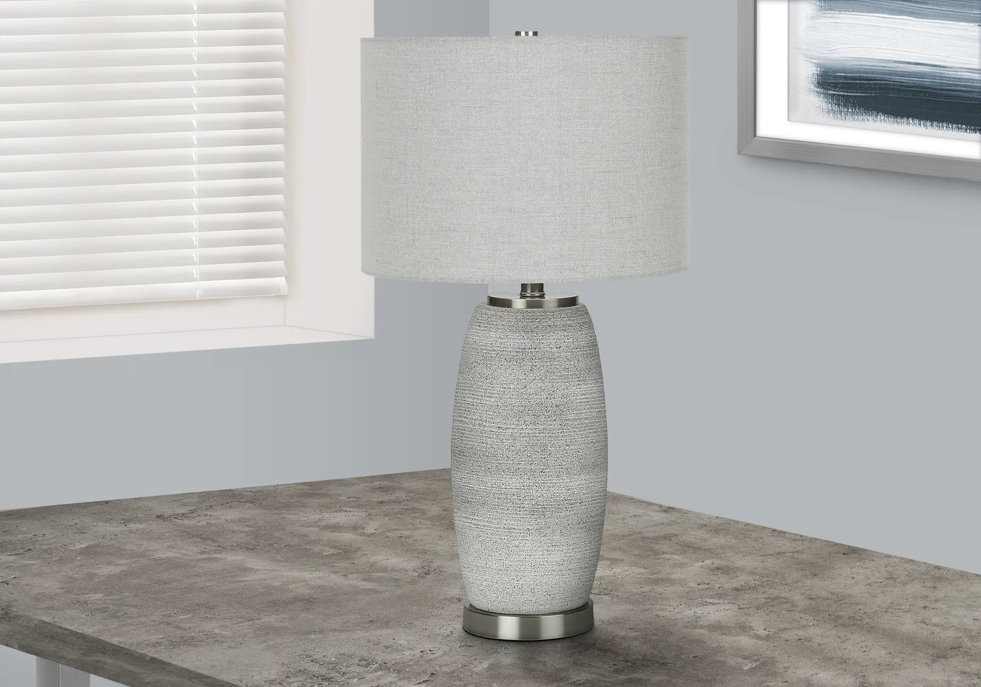 25 Inch Gray Table Lamp-2