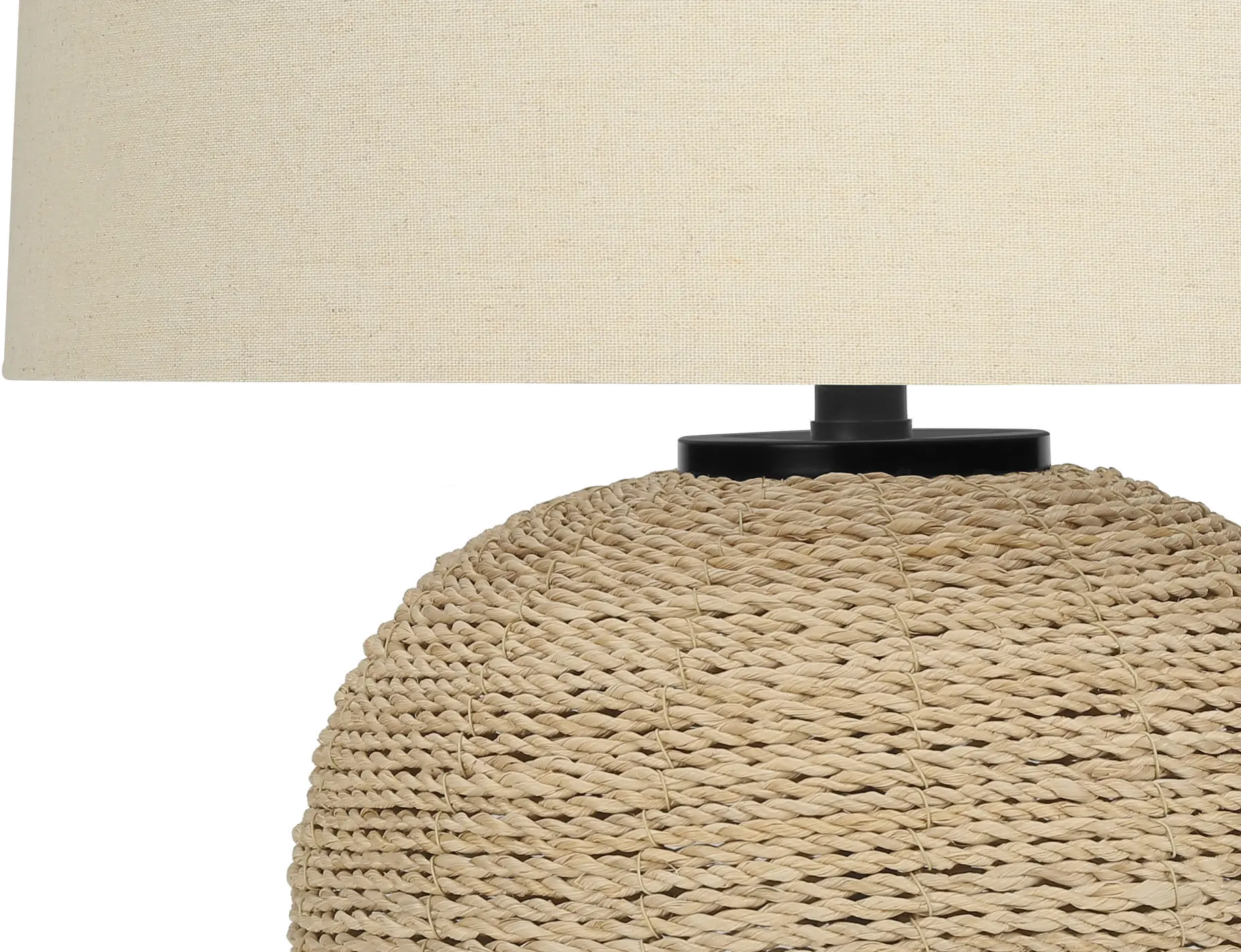 25 Inch Rattan Beige Table Lamp-4