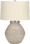 25 Inch Cream Concrete Table Lamp