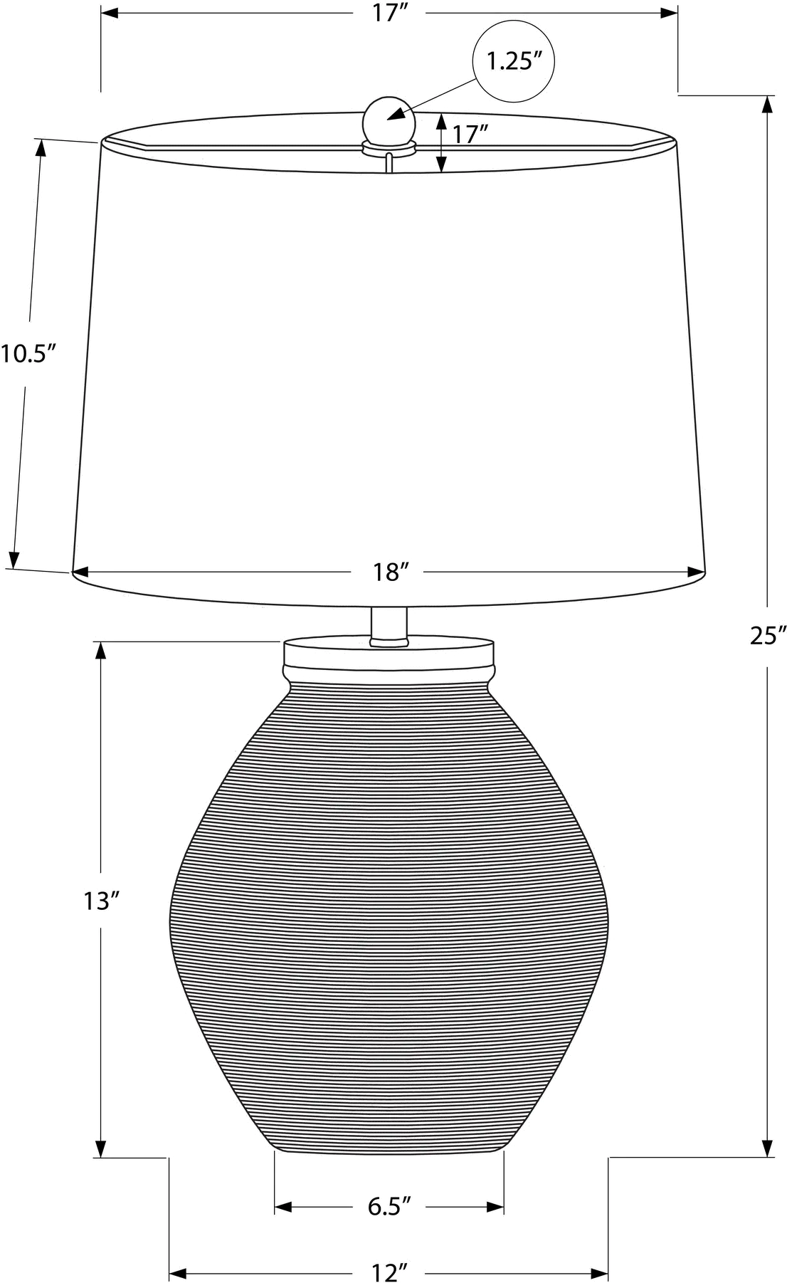 25 Inch Cream Concrete Table Lamp-3