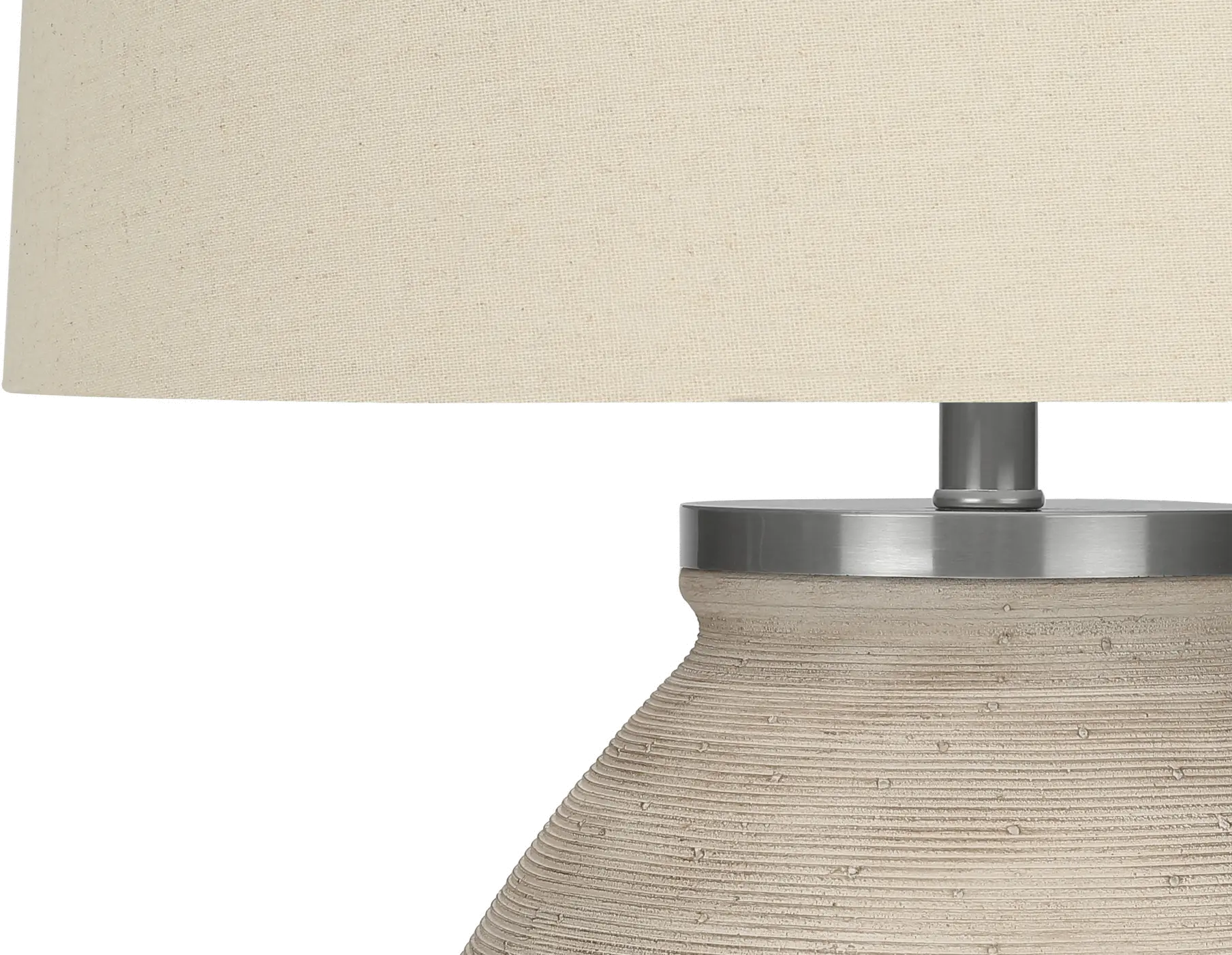 25 Inch Cream Concrete Table Lamp-4