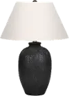 24 Inch Black Ceramic Table Lamp