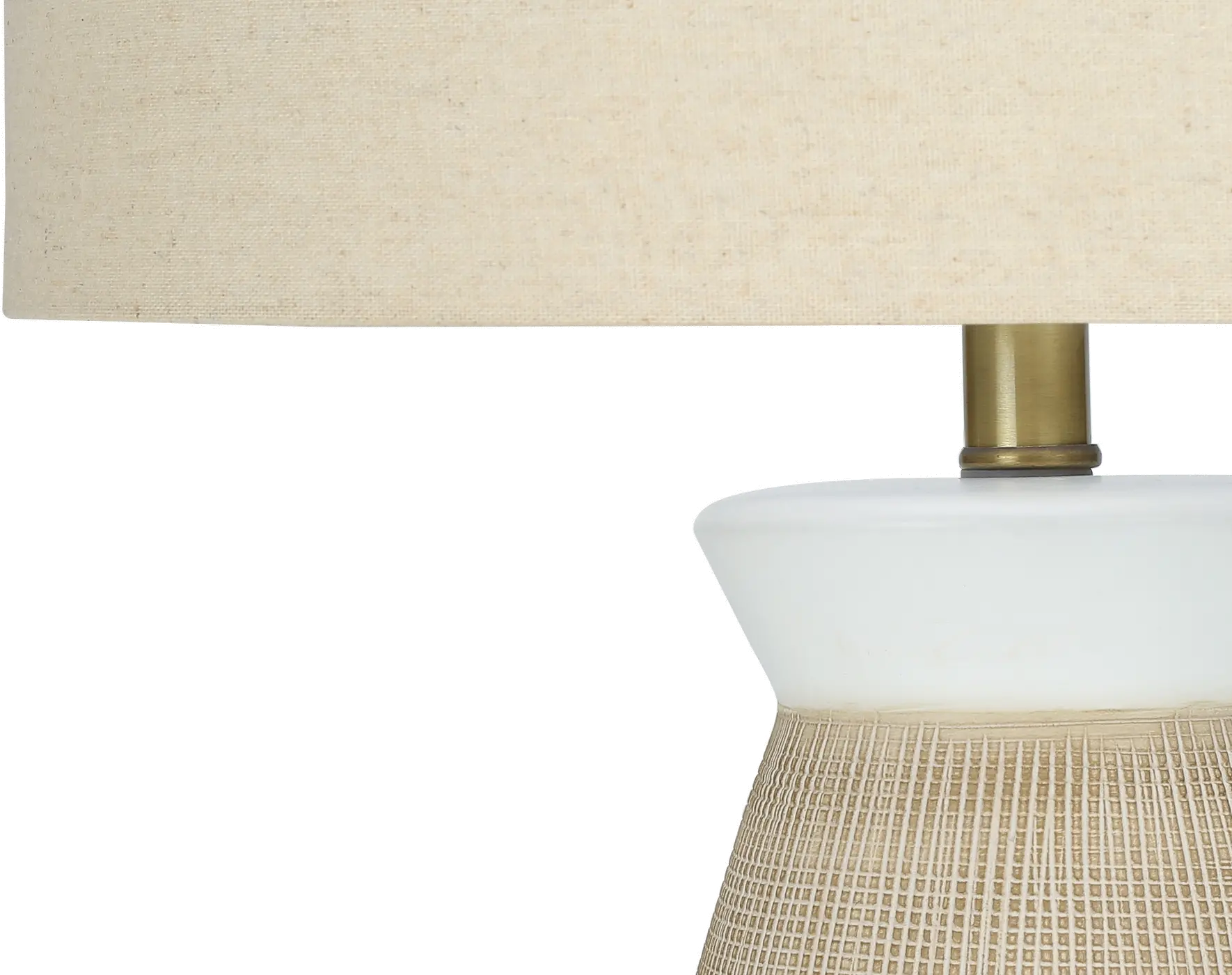 27 Inch Cream and Beige Ceramic Table Lamp-4