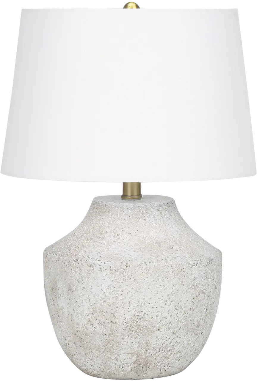 20 Inch Cream Concrete Table Lamp-1