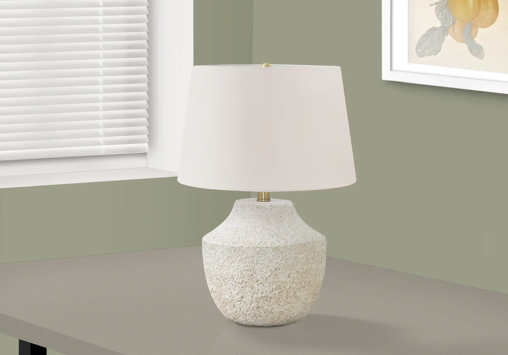 20 Inch Cream Concrete Table Lamp-2