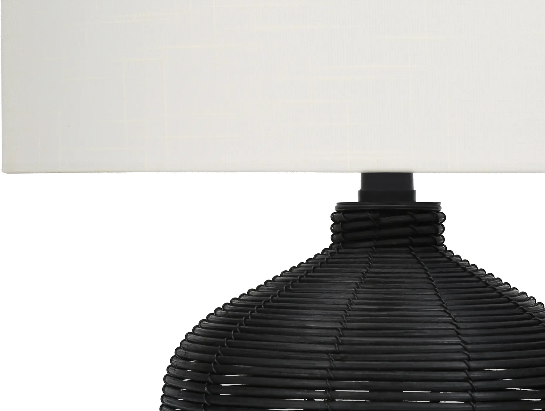 23 Inch Black Rattan Table Lamp-4