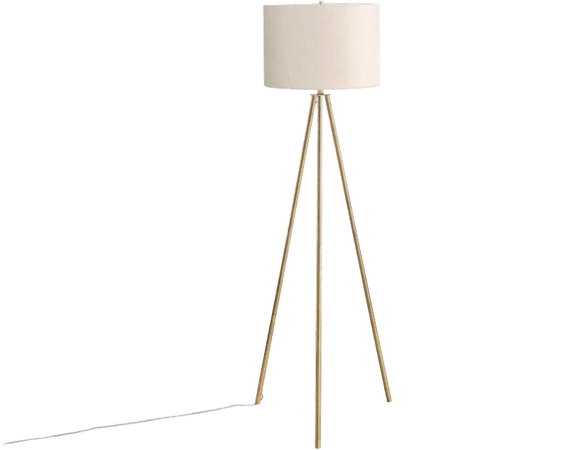 63-Inch Brass Metal Floor Lamp