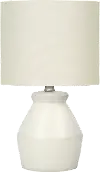 17-Inch Cream Ceramic Table Lamp