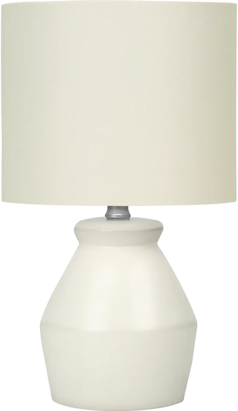 17-Inch Cream Ceramic Table Lamp
