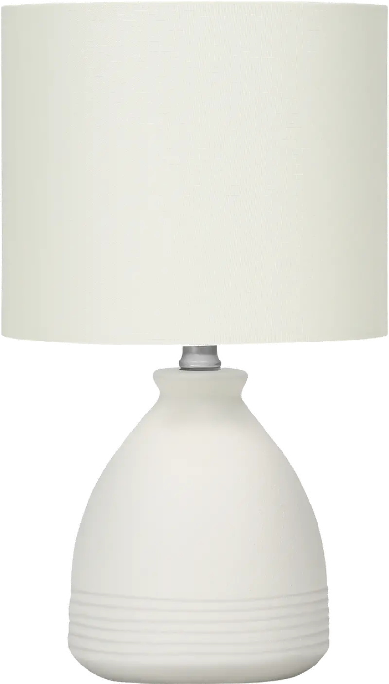 17-Inch Ivory Ceramic Table Lamp