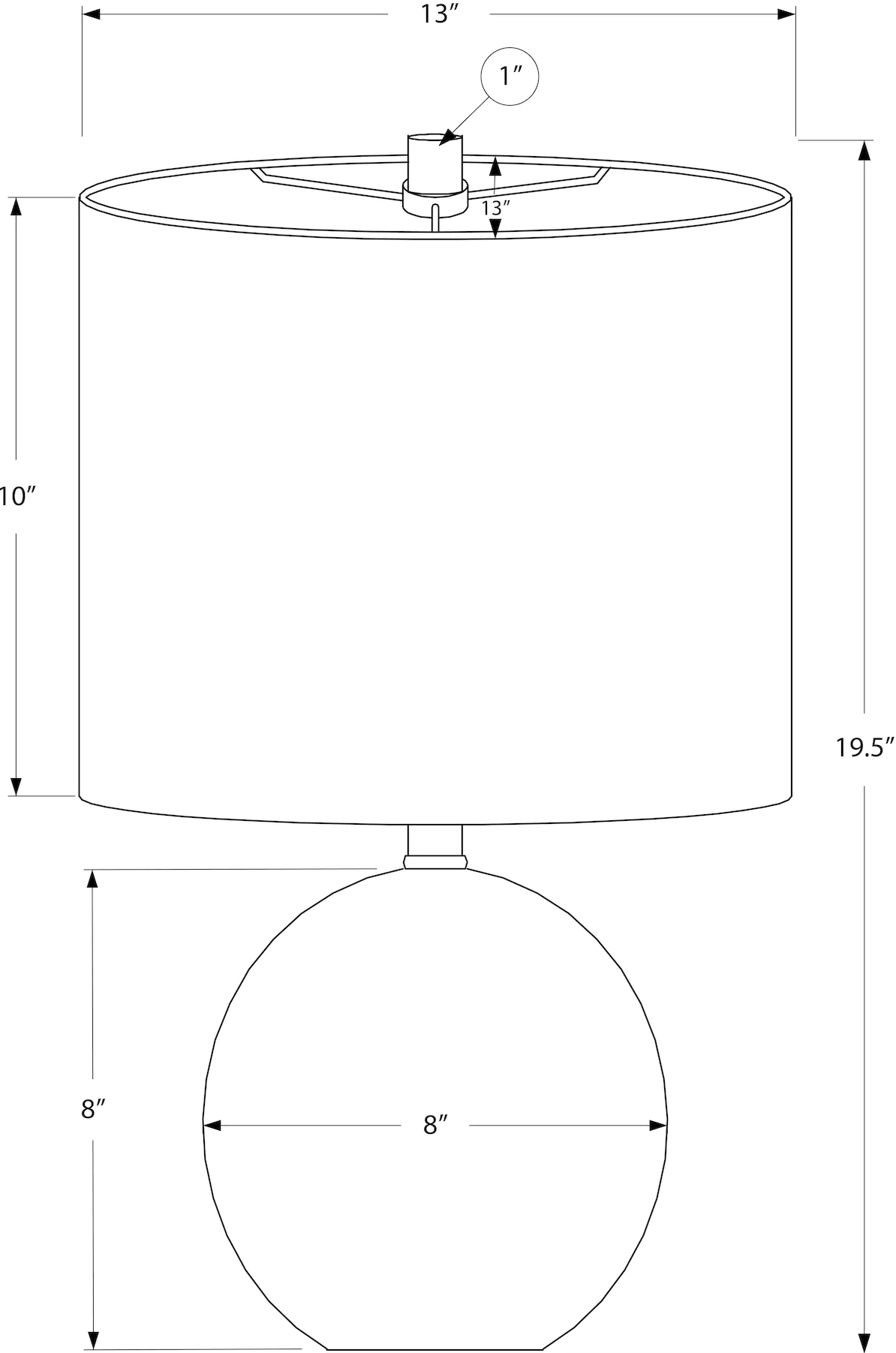20 Inch Gray Concrete Table Lamp-3