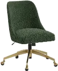 84-9GLDMLNFRN Sara Milano Fern Office Chair with Gold Base