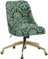 84-9GLDRPCBREMRLCB Rifle Paper Co. Oxford Bramble Emerald Office Chair