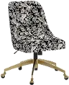84-9GLDRPCCNBLCRMLCB Rifle Paper Co. Oxford Canopy Black & Cream Office Chair