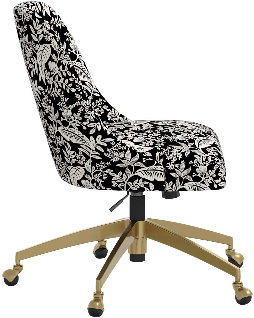 84-9GLDRPCCNBLCRMLCB Rifle Paper Co. Oxford Canopy Black & Cream Office Chair-2