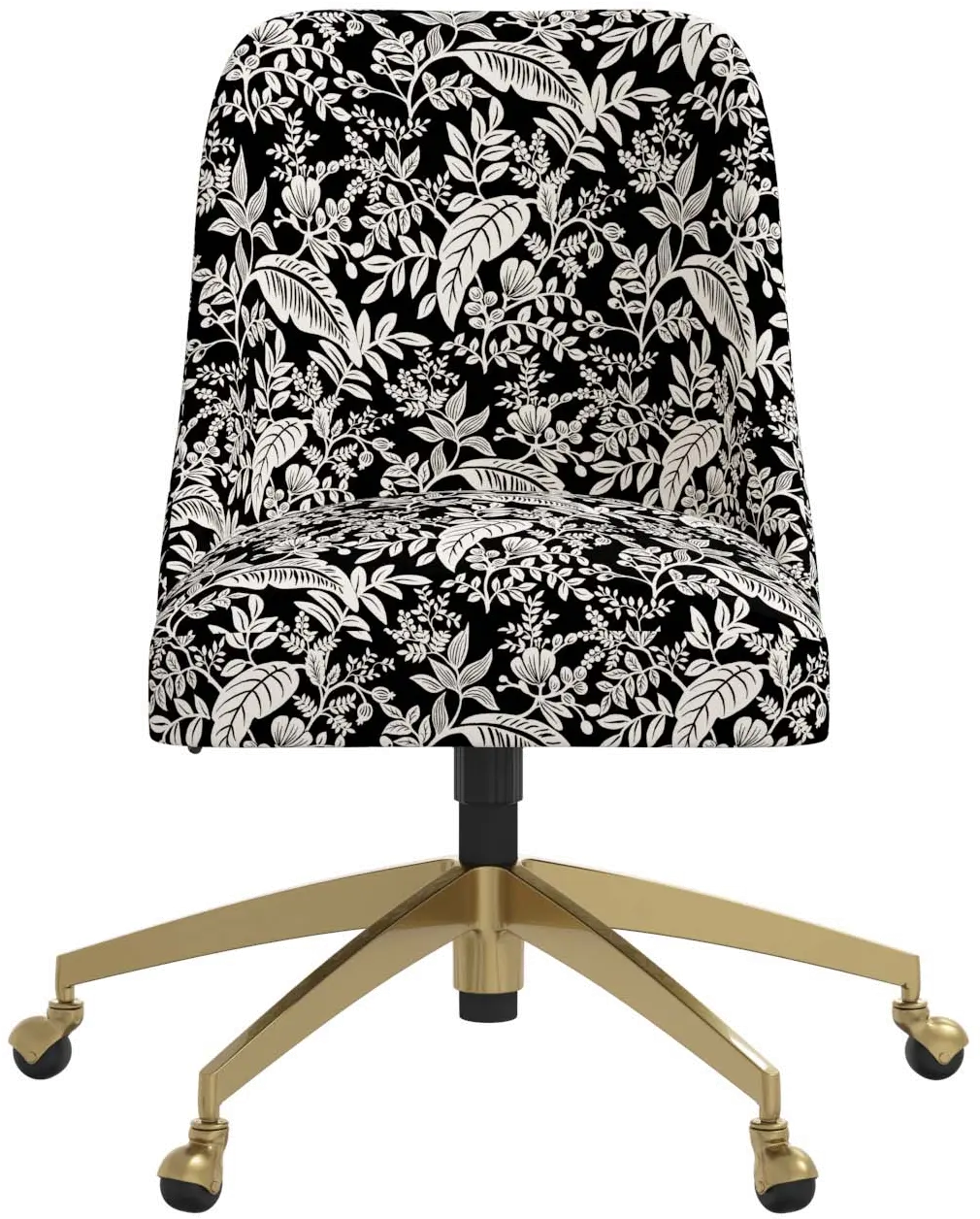 84-9GLDRPCCNBLCRMLCB Rifle Paper Co. Oxford Canopy Black & Cream Office Chair-4