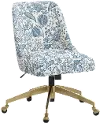 84-9GLDRPCPMBLULCB Rifle Paper Co. Oxford Blue Pomegranate Office Chair