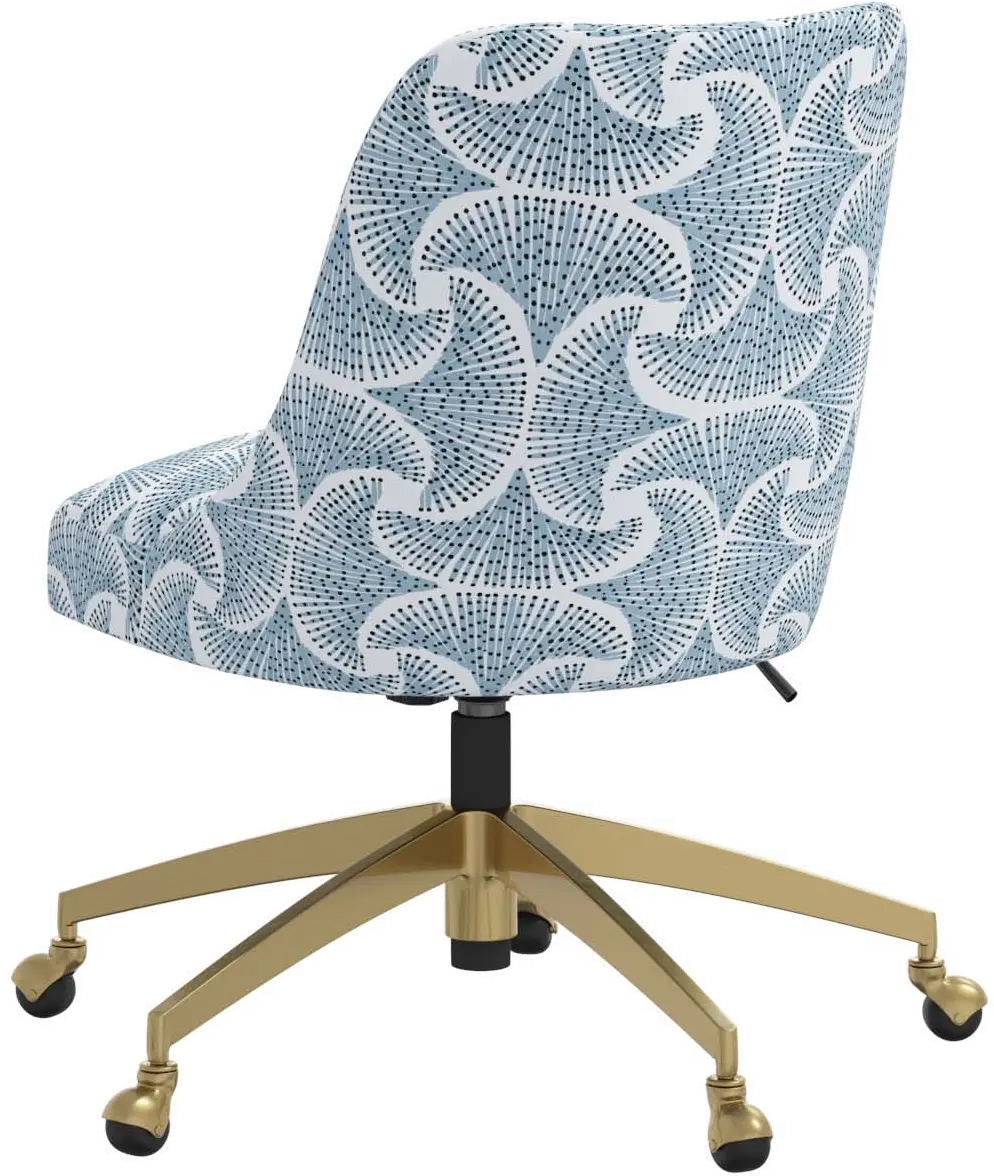 84-9GLDSEFNBLUOGA Elissa Sea Fan Blue Office Chair-5