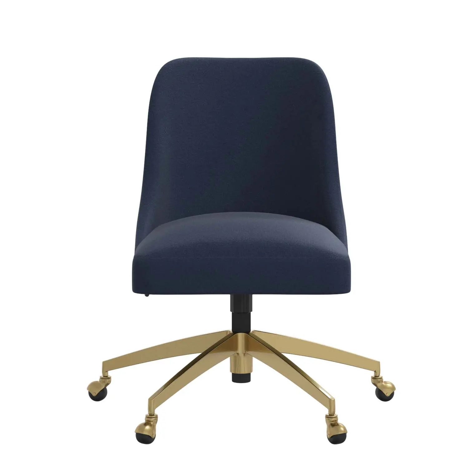 84-9GLDVLVINK Angela Velvet Ink Blue Gold Base Office Chair-1