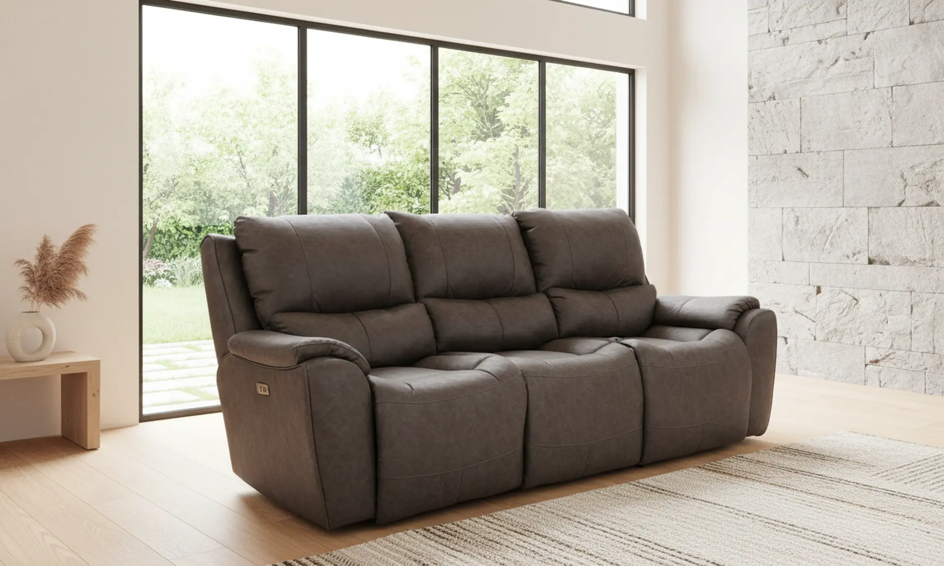 True Grit Greystone Power Reclining Sofa-2