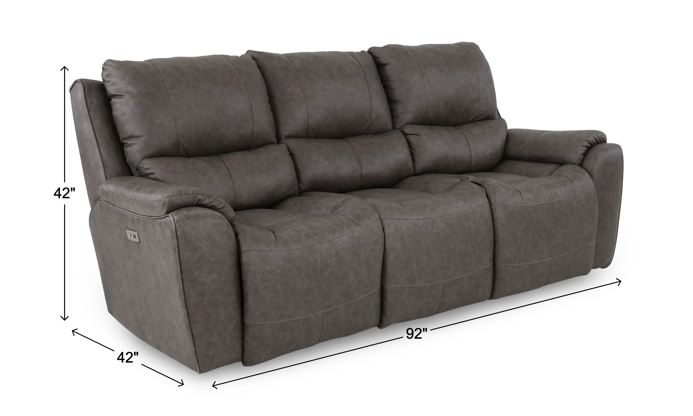 True Grit Greystone Power Reclining Sofa-3