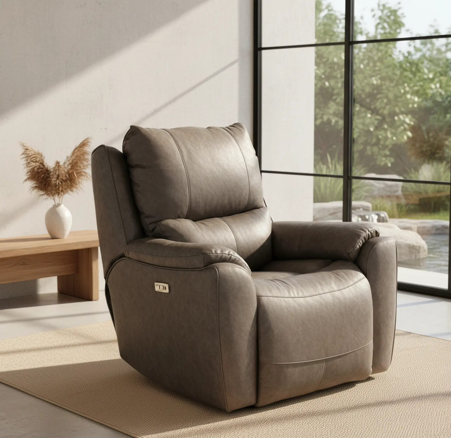 True Grit Greystone Power Rocker Recliner-2