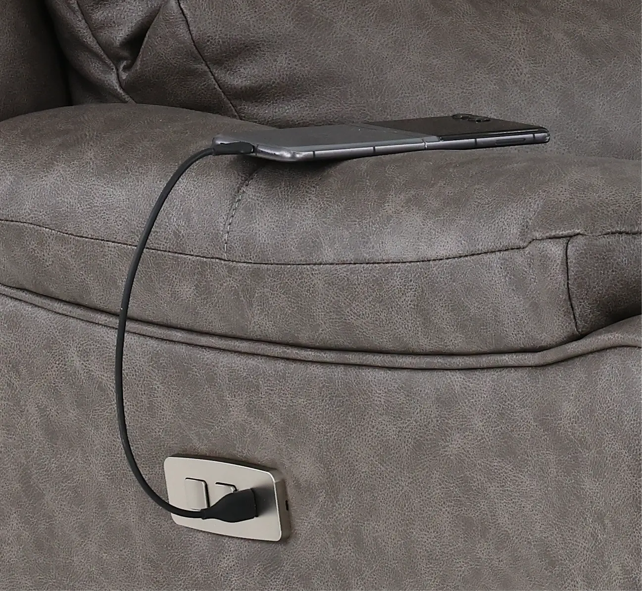 True Grit Greystone Power Rocker Recliner-8