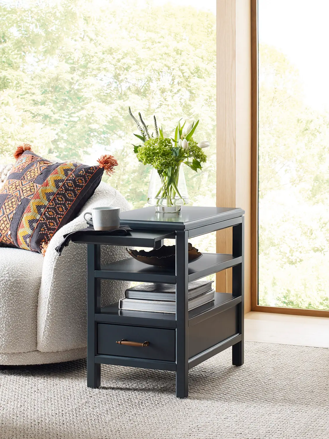 Alexander Blue Chairside Table-2