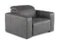 Airy Gunmetal Gray Power Recliner