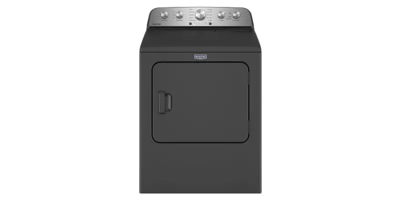 Maytag 7.0 Cu Ft Electric Steam Dryer - Volcano Black
