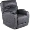 Jaguar Charcoal Power Recliner with Headrest and Lumbar
