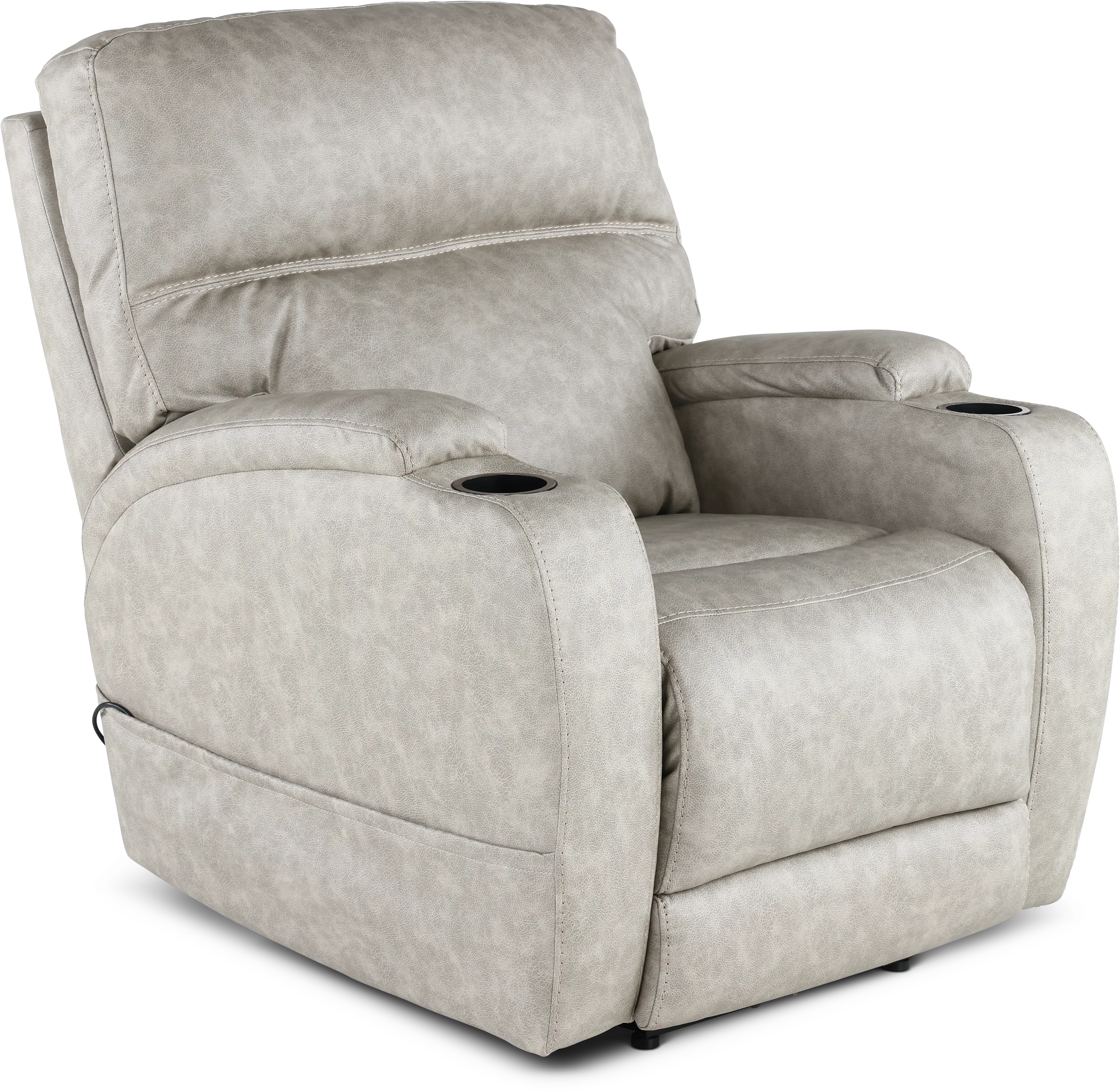 Jaguar Pebble Power Recliner with Headrest and Lumbar-4