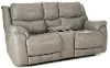 Galaxy Taupe Zero Gravity Power Reclining Loveseat with Adjustable Headrest and Lumbar