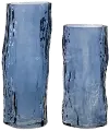 Small 8 Inch Blue Textured Vase