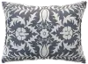 Navy Blue Botanical Toss Pillow