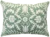 Sage Green and White Botanical Toss Pillow