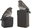 8 Inch Gray Bird on Stand Figurine