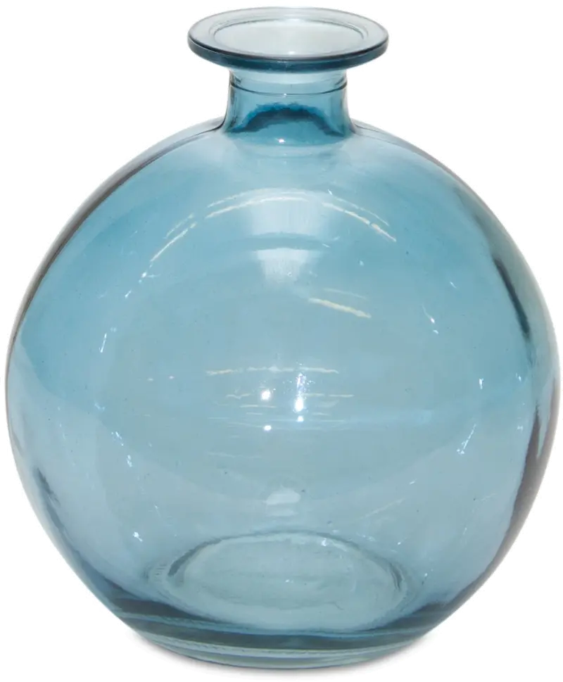 5.5 Inch Blue Glass Vase