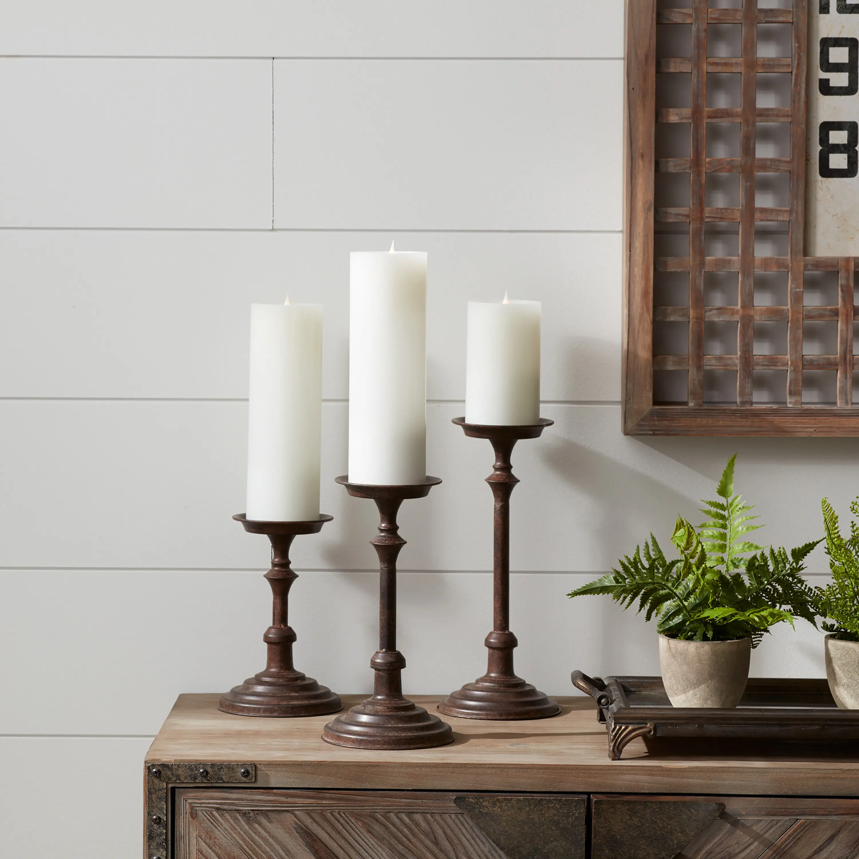 Large Metal Candle Holder-2