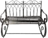 Black Iron Rocker Bench