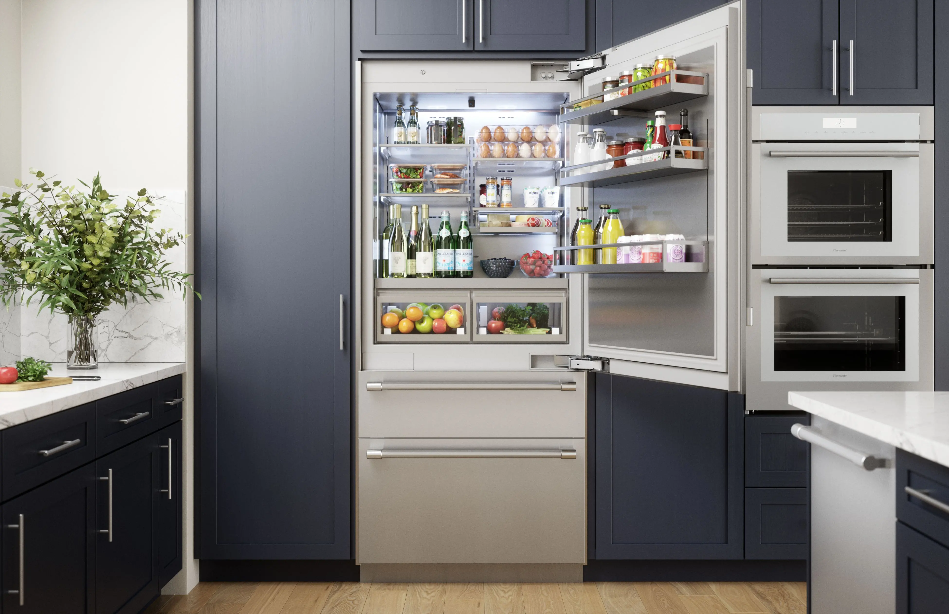 T36BB120SS Thermador 18.8 Cu Ft Built-In Bottom-Freezer Refrigerator - Counter Depth Stainless Steel-3
