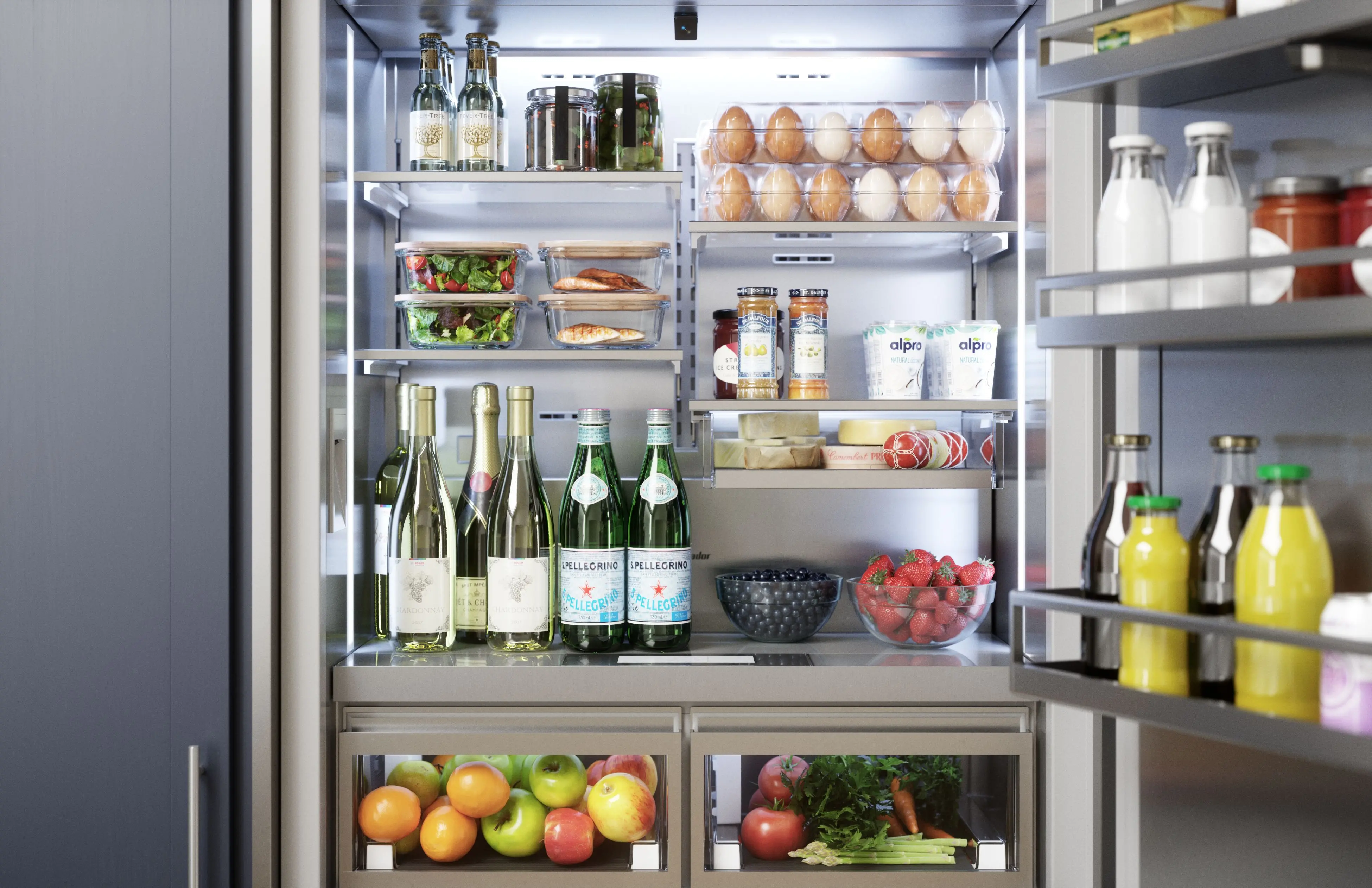 T36BB120SS Thermador 18.8 Cu Ft Built-In Bottom-Freezer Refrigerator - Counter Depth Stainless Steel-4