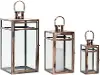 Large 20.5 Inch Glass and Metal Lantern