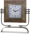 Iron and Wood Clock on Stand